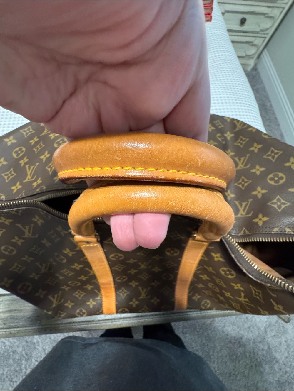 Louis Vuitton Brown Monogram Canvas Keepall with Certificate of Authenticity - Picture 4 of 13